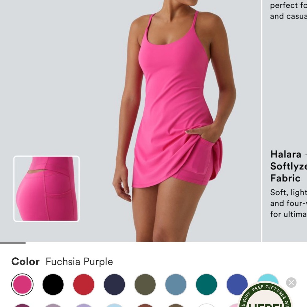 HALARA Vibrant Pink Mini Dress